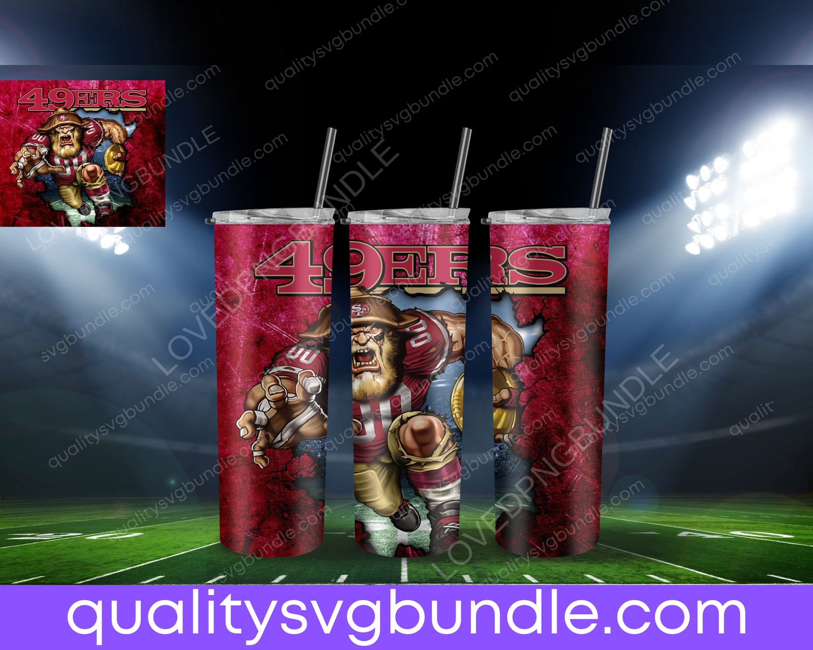 San Francisco 49ers Football Tumbler NFL