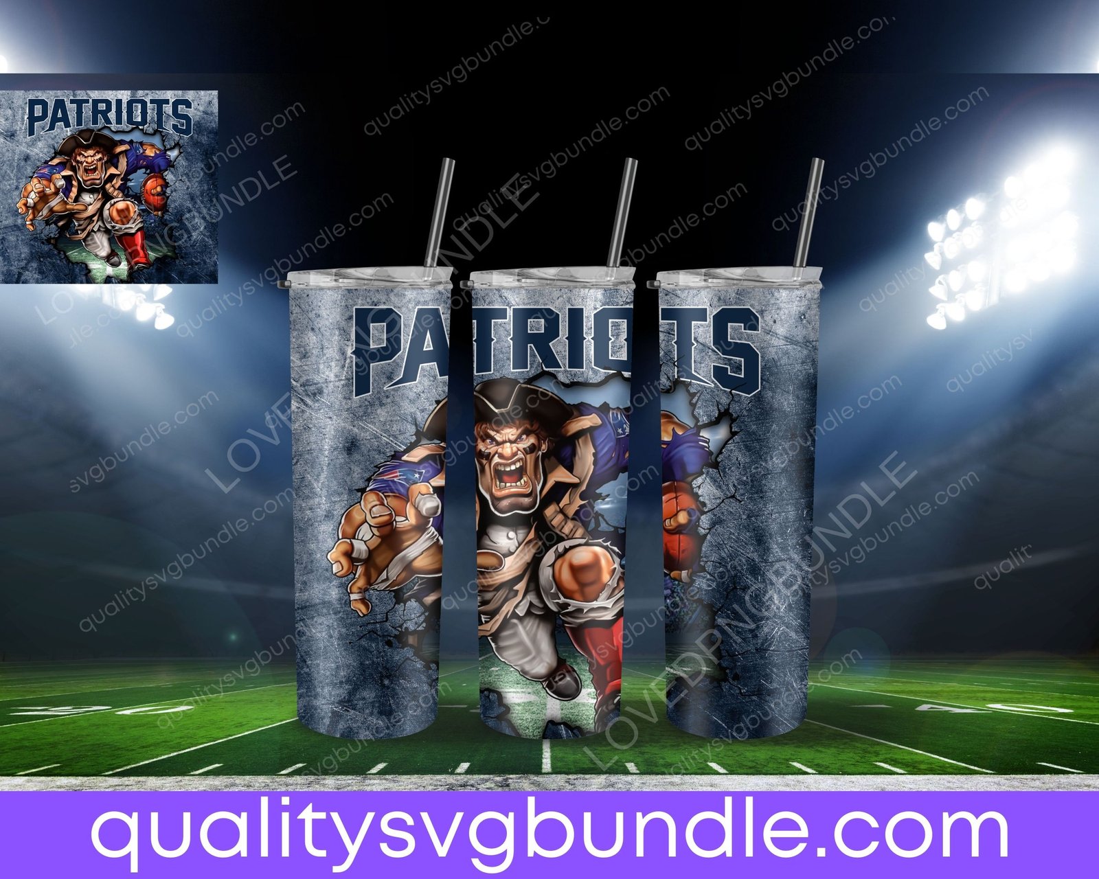 New England Patriots Football Tumbler NFL