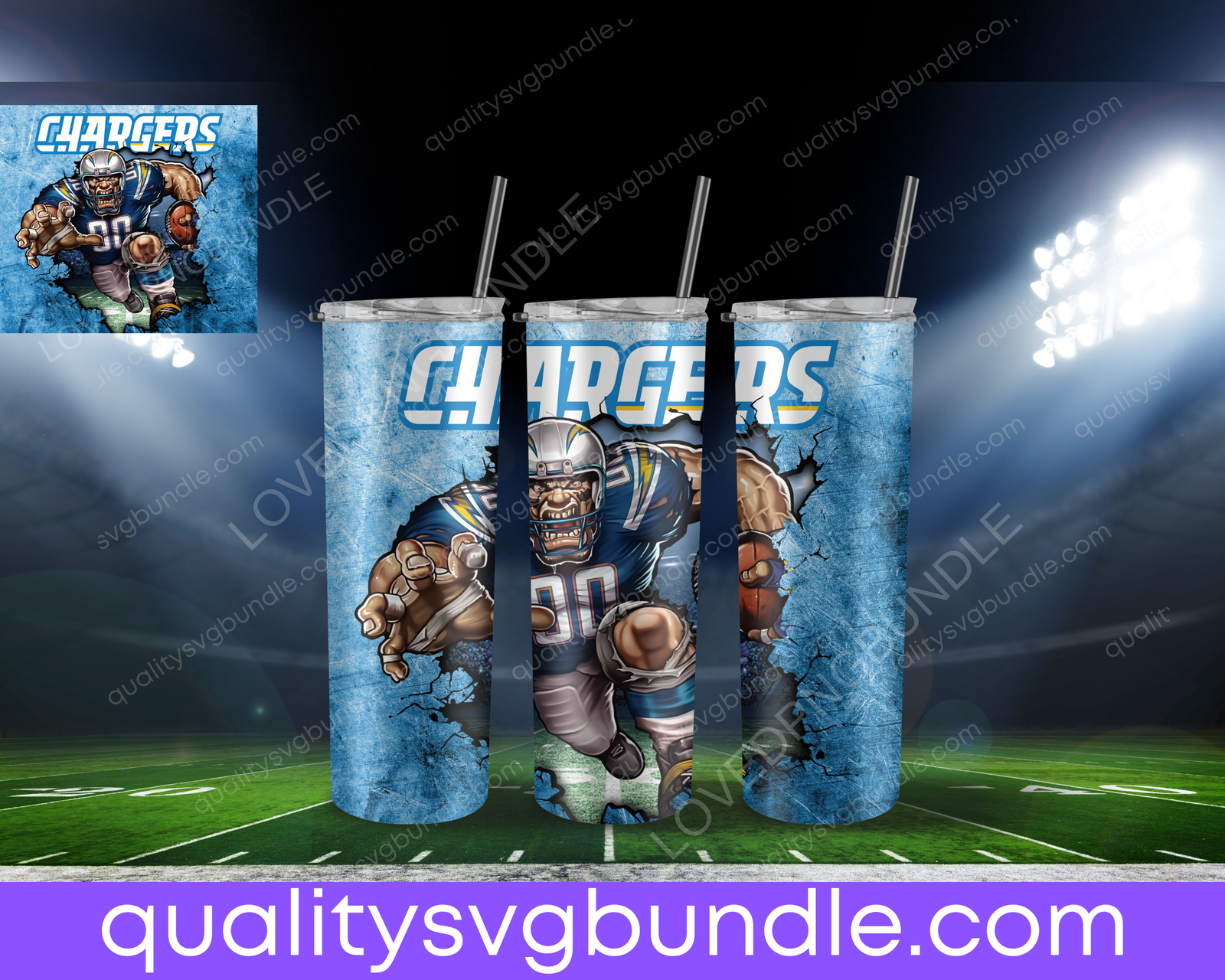 Los Angeles Chargers Football Tumbler NFL