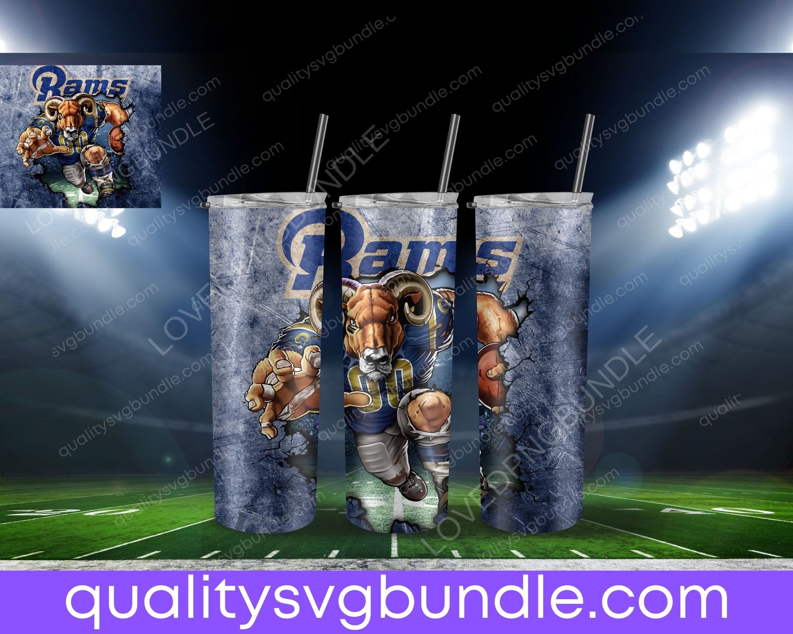 Los Angeles Rams Football Tumbler NFL